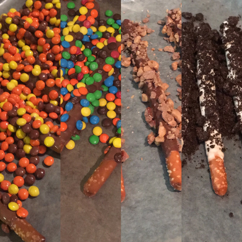 Chocolate Covered Pretzels With Candy and Oreos